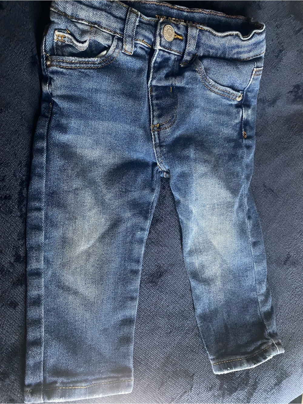Zara Kids Blue Washed Straight Jeans
